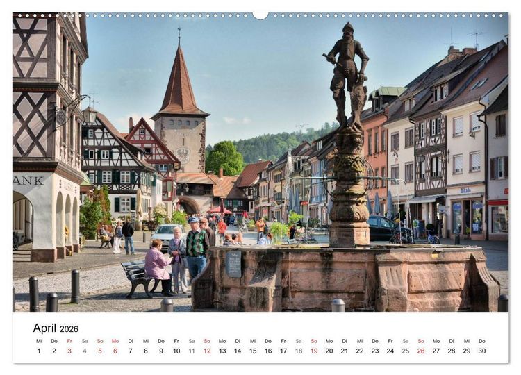 Produktbild: Gengenbach - romantisches Kleinod im Schwarzwald (hochwertiger Premium Wandkalender 2026 DIN A2 quer), Kunstdruck in Hochglanz