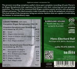 Produktbild: Complete Organ Symphonies Vol.3