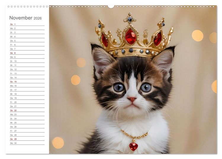 Produktbild: Herzensk&ouml;nige - KI Geburtstagskalender f&uuml;r unsere Bediensteten (hochwertiger Premium Wandkalender 2026 DIN A2 quer), Kunstdruck in Hochglanz
