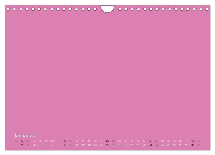 Produktbild: Bastelkalender - Pink (Wandkalender 2027 DIN A4 quer), CALVENDO Monatskalender