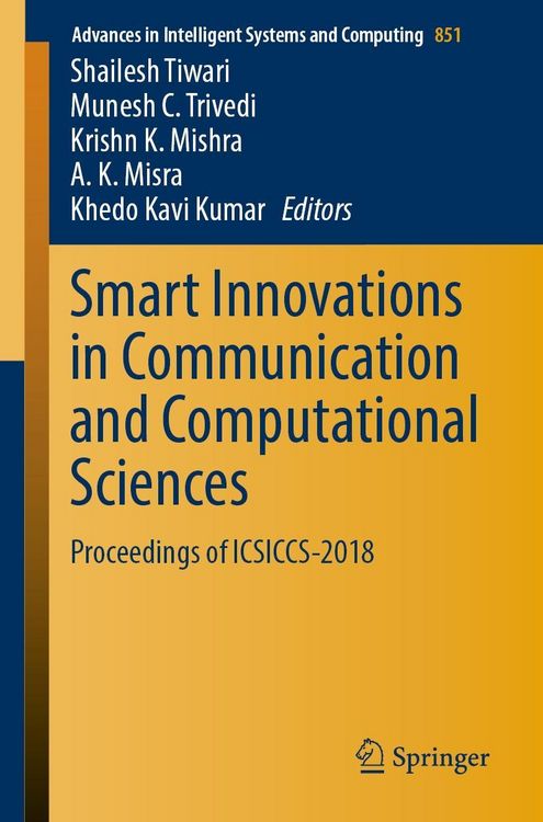 Produktbild: Smart Innovations in Communication and Computational Sciences