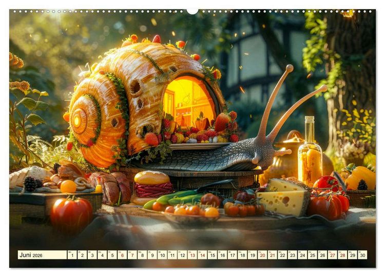 Produktbild: My home is my castle - flotte Schnecken unterwegs (Wandkalender 2026 DIN A2 quer), CALVENDO Monatskalender