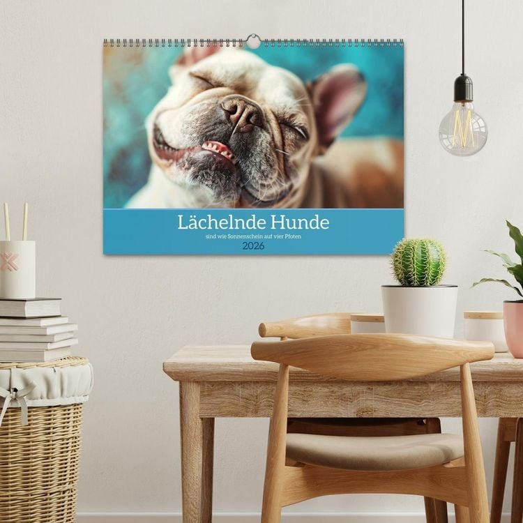 Produktbild: L&auml;chelnde Hunde sind wie Sonnenschein auf vier Pfoten (Wandkalender 2026 DIN A3 quer), CALVENDO Monatskalender