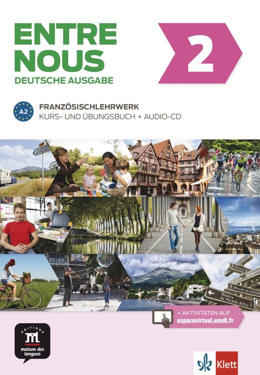 Produktbild: Entre nous A2. Kurs- und &Uuml;bungsbuch + Audio-CD, deutsche Ausgabe
