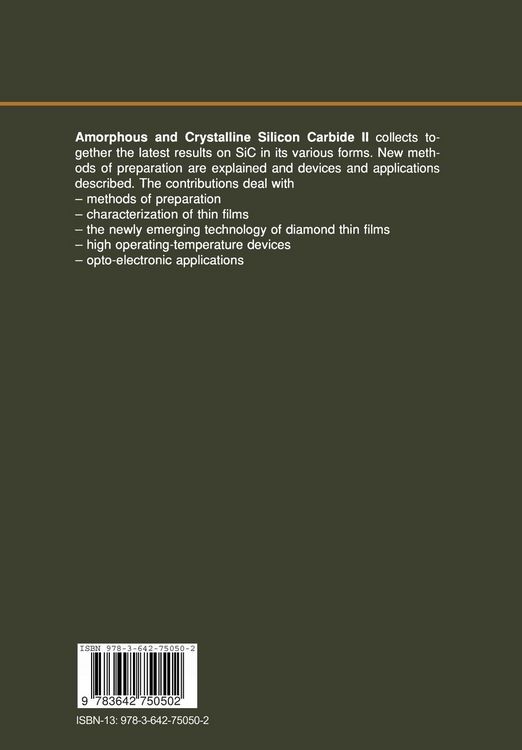 Produktbild: Amorphous and Crystalline Silicon Carbide II