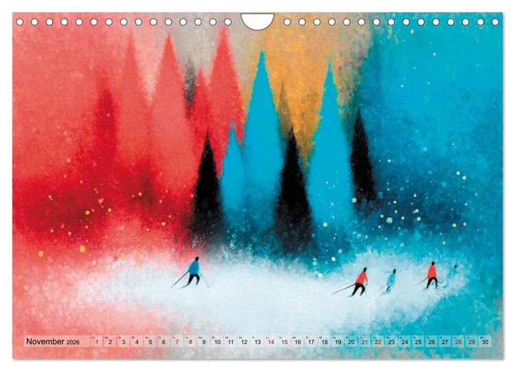 Produktbild: Wenn die Stille in Farbe tropft (Wandkalender 2026 DIN A4 quer), CALVENDO Monatskalender