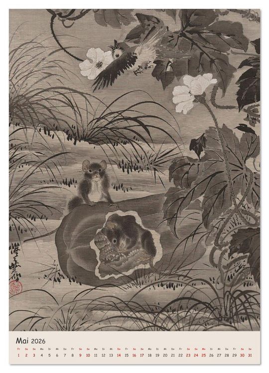 Produktbild: Feine Linien, wilde Wesen (Wandkalender 2026 DIN A4 hoch), CALVENDO Monatskalender