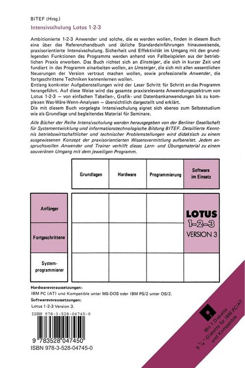 Produktbild: Intensivschulung LOTUS 1-2-3