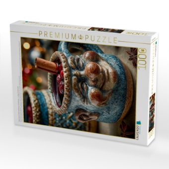 Produktbild: CALVENDO Puzzle Beschwipste Weihnachtstasse mit Gl&uuml;hwein - Lustiges Wintermotiv | 1000 Teile Lege-Gr&ouml;&szlig;e 64x48cm Foto-Puzzle f&uuml;r gl&uuml;ckliche Stunden
