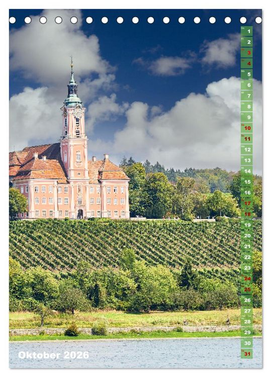 Produktbild: &Uuml;berlingen Perle am Bodensee (Tischkalender 2026 DIN A5 hoch), CALVENDO Monatskalender
