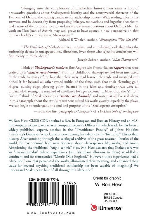 Produktbild: The Dark Side of Shakespeare