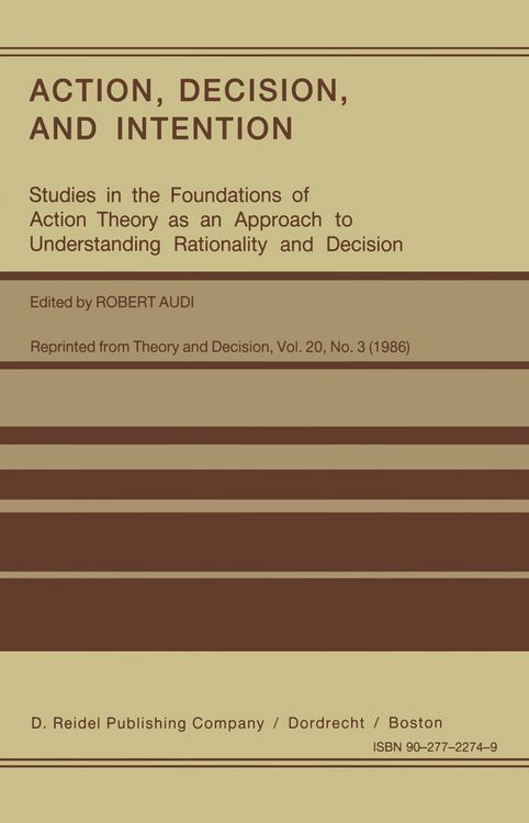 Produktbild: Action, Decision, and Intention