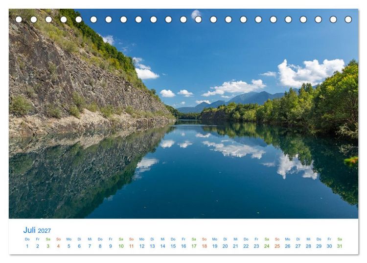 Produktbild: Im blauen Land am Alpenrand (Tischkalender 2027 DIN A5 quer), CALVENDO Monatskalender