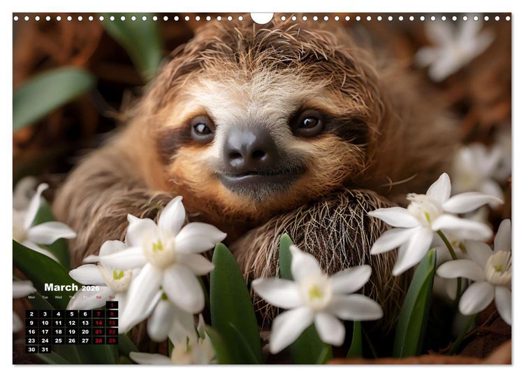 Produktbild: sweet sloths - relaxed throughout the year (Wall Calendar 2026 DIN A3 landscape), CALVENDO 12 Month Wall Calendar