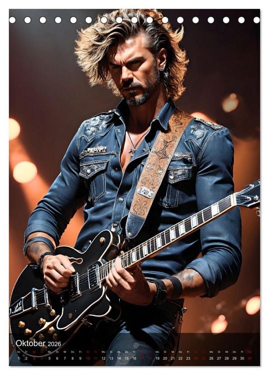 Produktbild: Rockstars - Live on Stage (Tischkalender 2026 DIN A5 hoch), CALVENDO Monatskalender