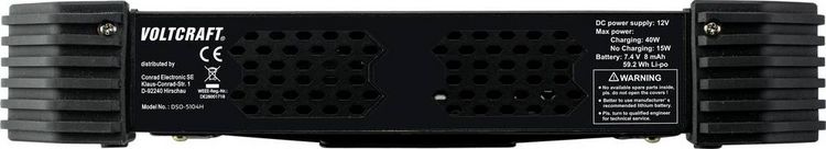 Produktbild: VOLTCRAFT DSO-5104H Hand-Oszilloskop 100 MHz 4-Kanal 1 GSa/s 40 Mpts 14 Bit Digital-Speicher (DSO), Handger&auml;t 1 St.