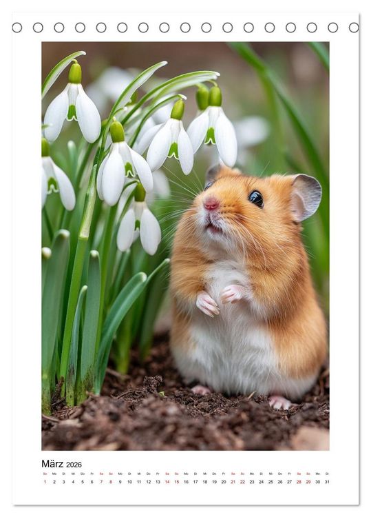 Produktbild: Goldhamster Geschichten (Tischkalender 2026 DIN A5 hoch), CALVENDO Monatskalender