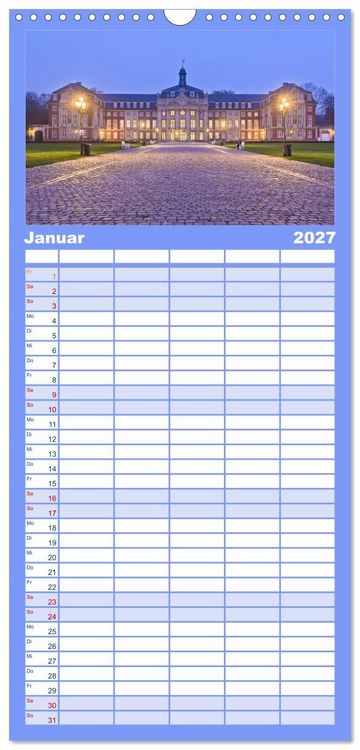 Produktbild: Familienplaner 2027 - Magisches M&uuml;nster mit 5 Spalten (Wandkalender, 21 x 45 cm) CALVENDO