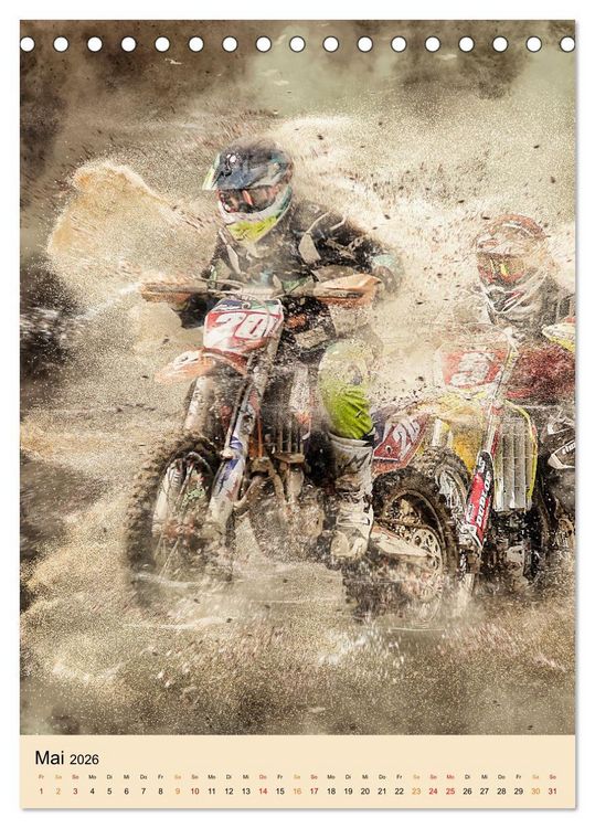 Produktbild: Motocross - Sport der Extreme (Tischkalender 2026 DIN A5 hoch), CALVENDO Monatskalender