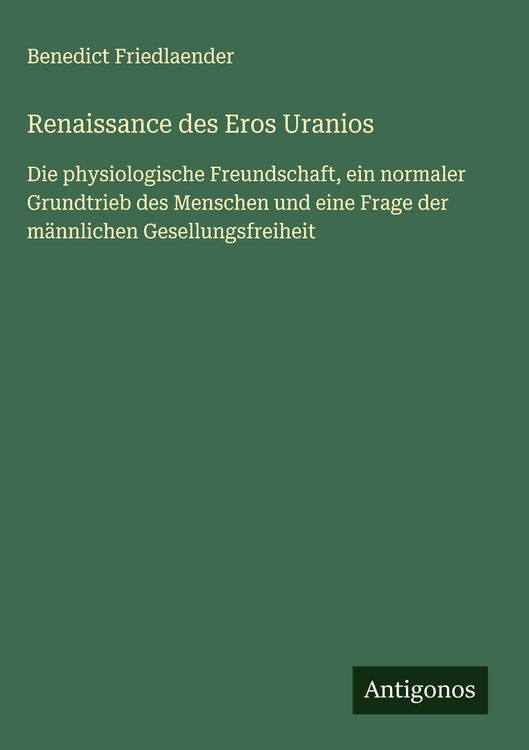 Produktbild: Renaissance des Eros Uranios