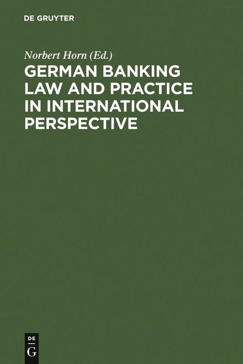 Produktbild: German Banking Law and Practice in International Perspective