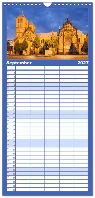 Produktbild: Familienplaner 2027 - Magisches M&uuml;nster mit 5 Spalten (Wandkalender, 21 x 45 cm) CALVENDO