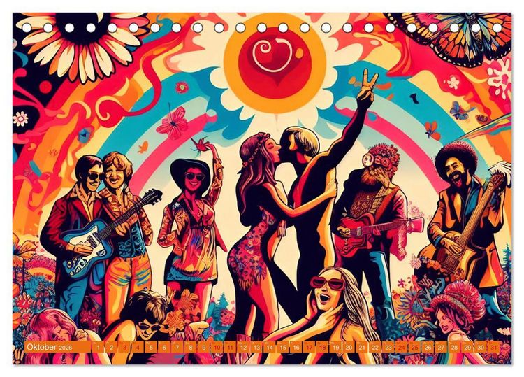 Produktbild: Psychodelic Art (Tischkalender 2026 DIN A5 quer), CALVENDO Monatskalender