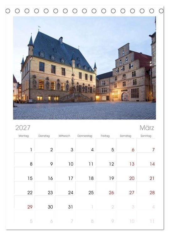 Produktbild: Tischplaner 2027 - Osnabr&uuml;ck - Momente einer Reise (A5 Tischkalender zum Aufstellen) CALVENDO