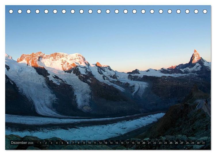 Produktbild: Alpen live - Rund um das Matterhorn (Tischkalender 2026 DIN A5 quer), CALVENDO Monatskalender