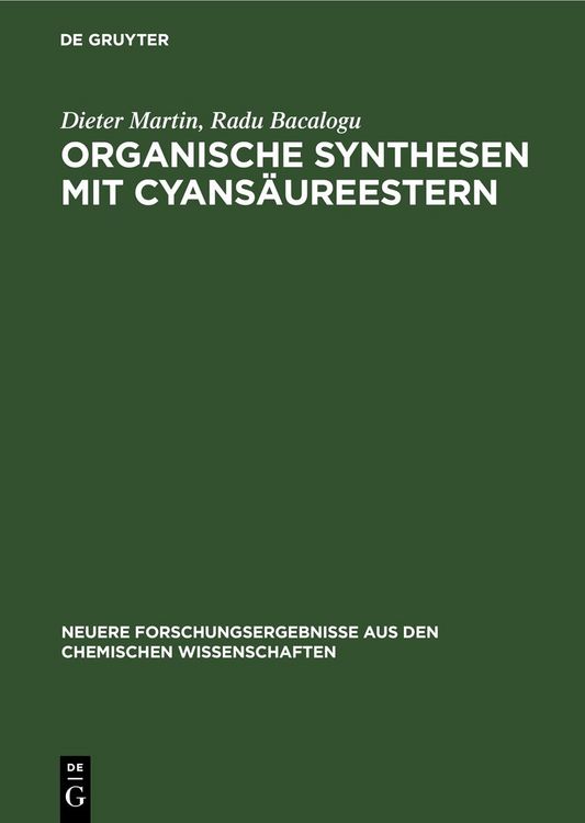 Produktbild: Organische Synthesen mit Cyans&auml;ureestern