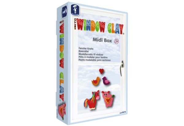 Produktbild: Window Clay Midi - 6 bunte Stangen a 45 g mit Zubeh&ouml;r