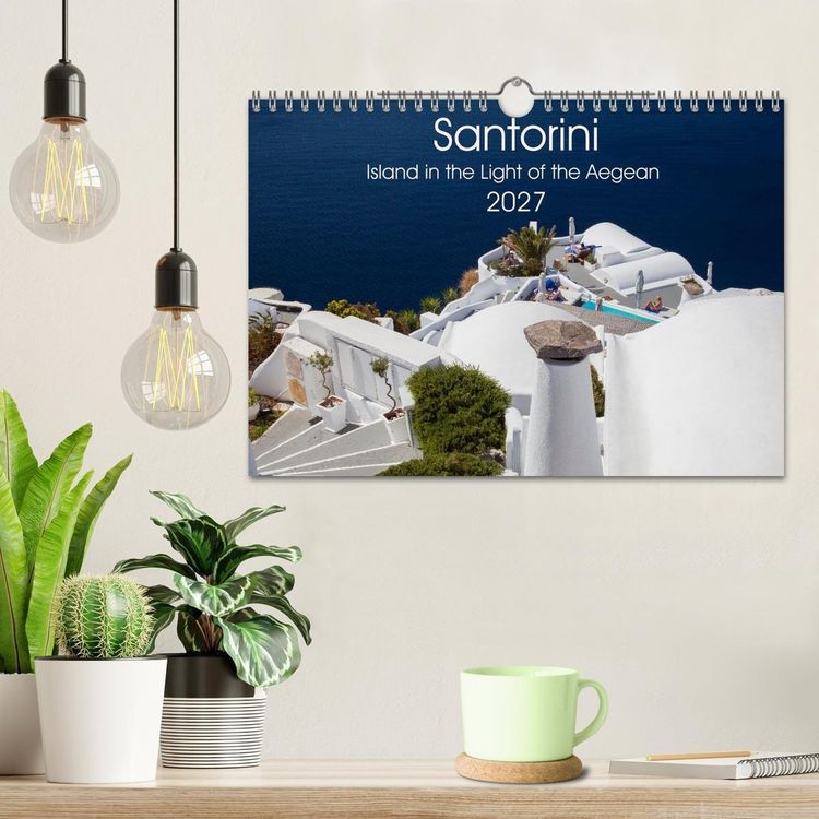 Produktbild: Santorini Island in the Light of the Aegean (Wall Calendar 2027 DIN A4 landscape), CALVENDO 12 Month Wall Calendar