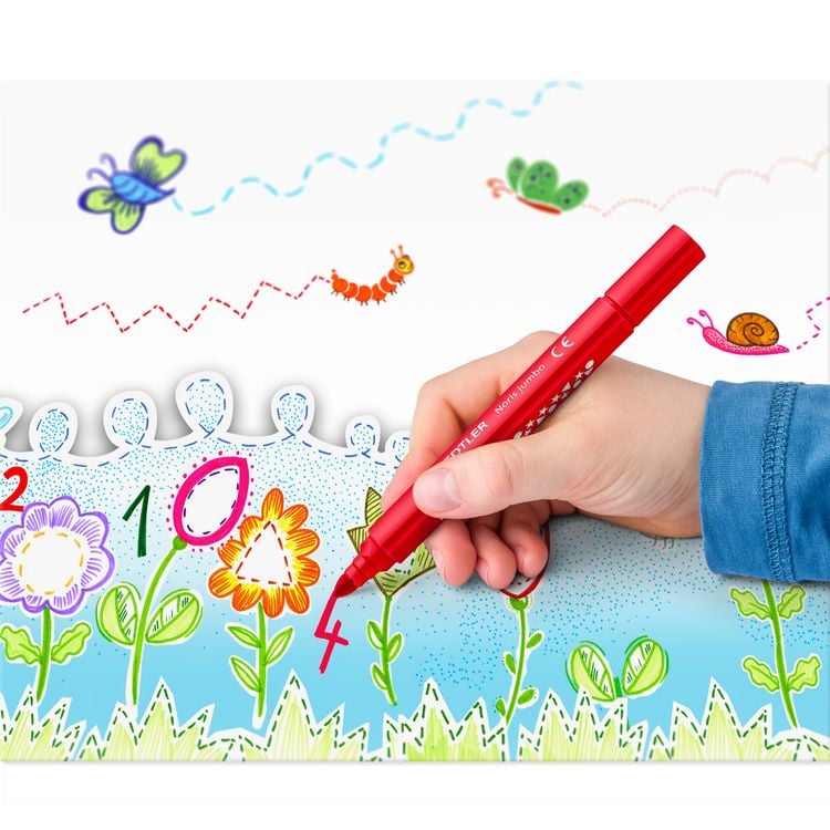 Produktbild: STAEDTLER Noris&reg; 328-B, 10 jumbo Fasermaler, jumbo Bleistift und Radierer, 328-B C10P
