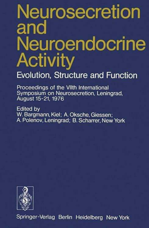 Produktbild: Neurosecretion and Neuroendocrine Activity