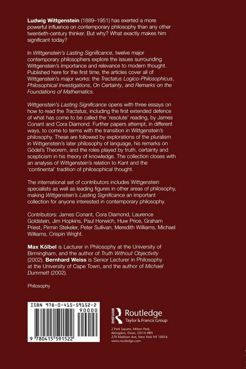 Produktbild: Wittgenstein's Lasting Significance