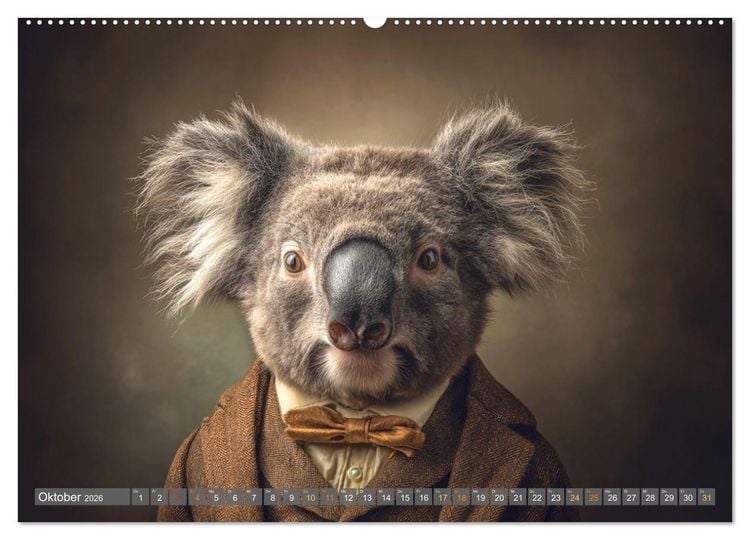 Produktbild: Tierisch gut angezogen (Wandkalender 2026 DIN A2 quer), CALVENDO Monatskalender