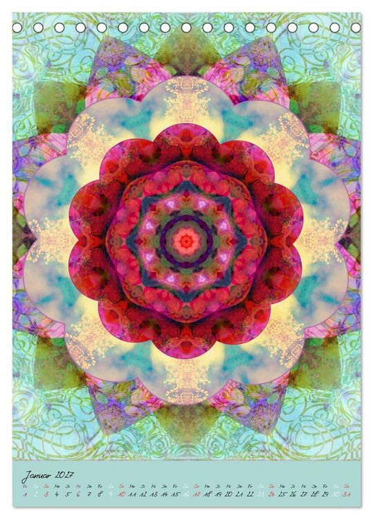 Produktbild: FLORALE MANDALAS (Tischkalender 2027 DIN A5 hoch), CALVENDO Monatskalender