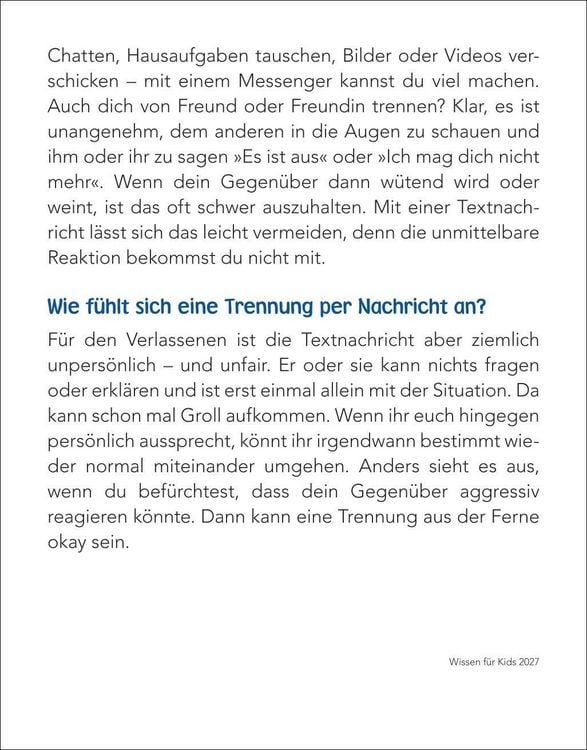 Produktbild: Wissen f&uuml;r Kids Tagesabrei&szlig;kalender 2027