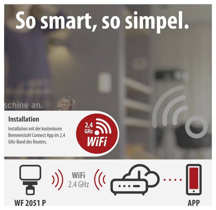 Produktbild: Brennenstuhl brennenstuhl&reg;Connect 1179050020 LED-Au&szlig;enstrahler 24W Leuchtfarben: Wei&szlig;