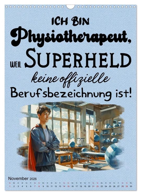 Produktbild: Physiospr&uuml;che (Wandkalender 2026 DIN A3 hoch), CALVENDO Monatskalender