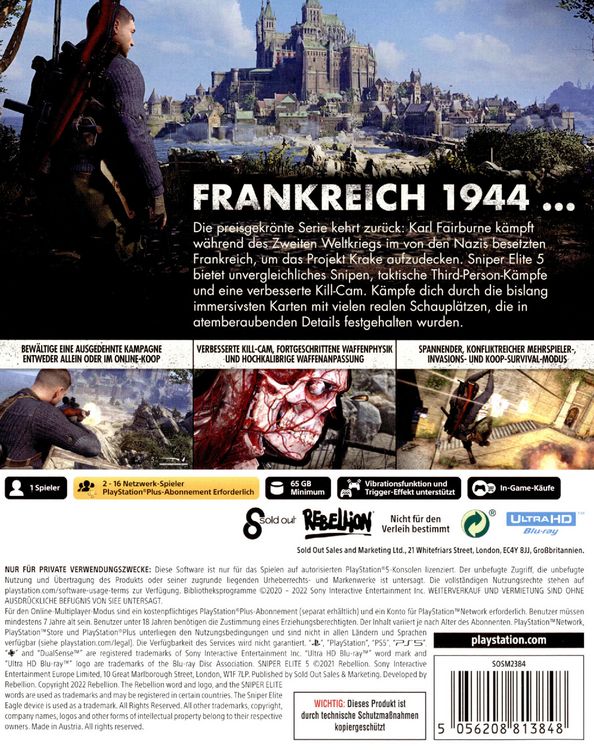 Produktbild: Sniper Elite 5