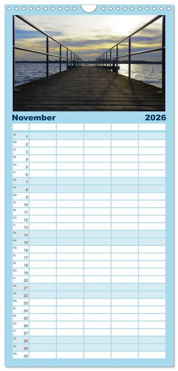 Produktbild: Familienplaner 2026 - Natur Bilder Kalender mit 5 Spalten (Wandkalender, 21 x 45 cm) CALVENDO