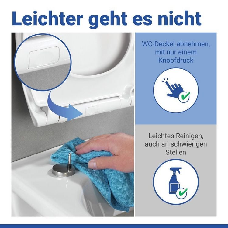 Produktbild: WC Sitz Mod. Vorno Neo Wei&szlig;, Toilettendeckel mit Absenkautomatik