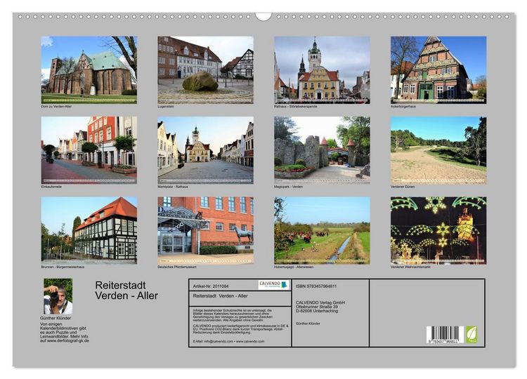 Produktbild: Reiterstadt Verden - Aller (Wandkalender 2026 DIN A2 quer), CALVENDO Monatskalender