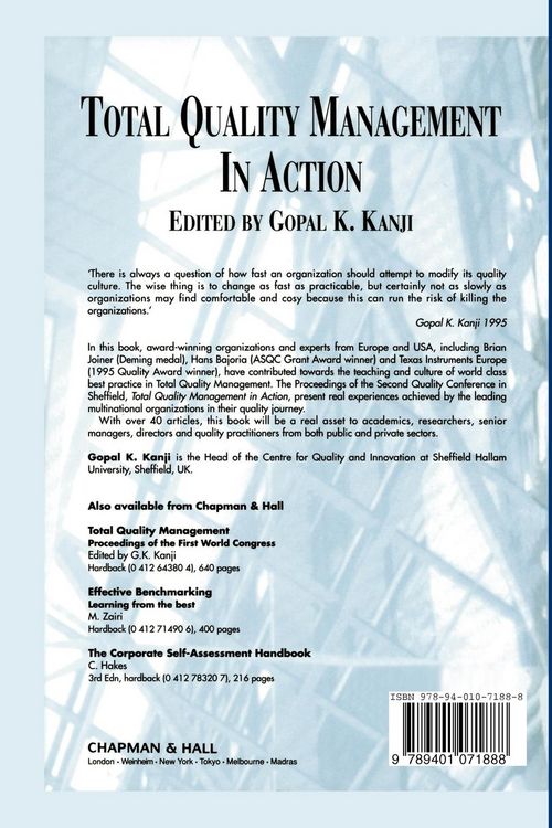 Produktbild: Total Quality Management in Action