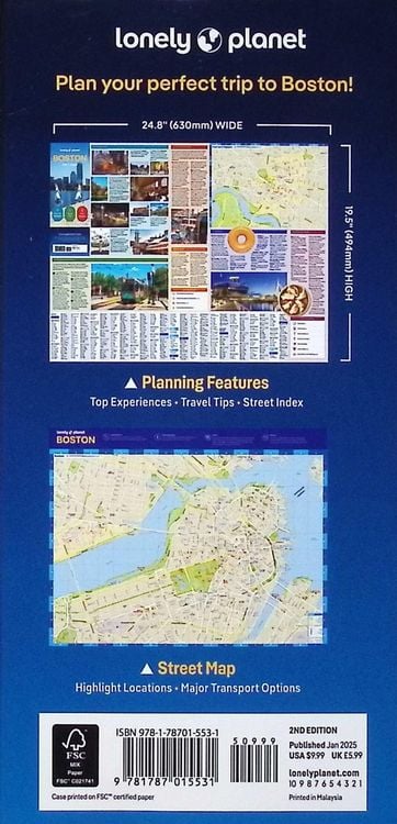 Produktbild: Lonely Planet Boston City Map