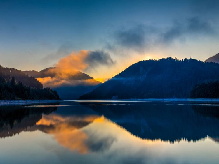 Produktbild: CALVENDO Puzzle Orangener Nebel | 1000 Teile Lege-Gr&ouml;&szlig;e 64 &times; 48 cm Foto-Puzzle f&uuml;r gl&uuml;ckliche Stunden