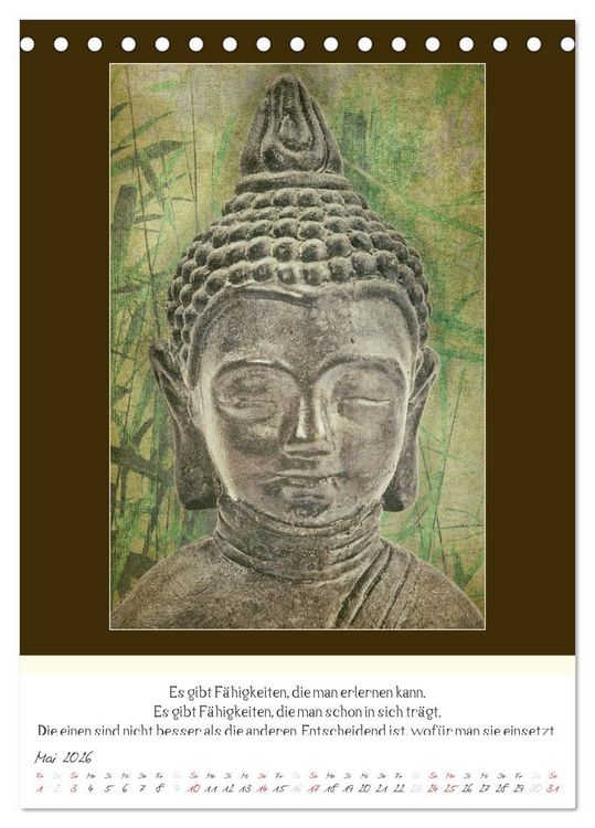 Produktbild: Der Buddhistische Weisheiten Kalender (Tischkalender 2026 DIN A5 hoch), CALVENDO Monatskalender