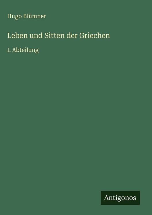 Produktbild: Leben und Sitten der Griechen
