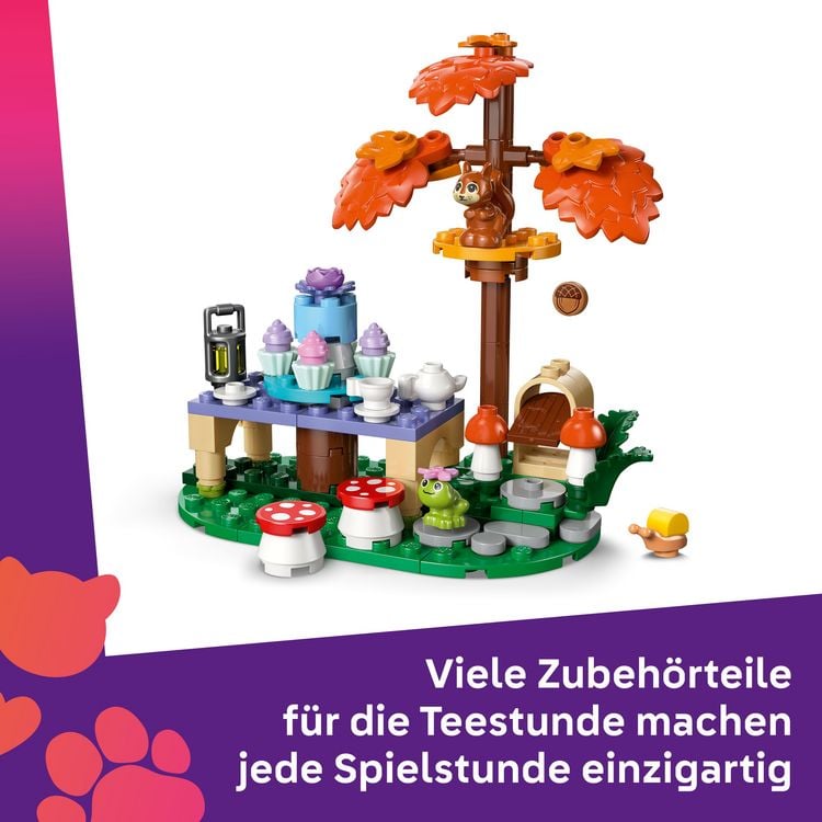 Produktbild: LEGO Friends 42690 Teeparty im Wald, Bauset mit 2 Spielfiguren, Frosch und Eichh&ouml;rnchen